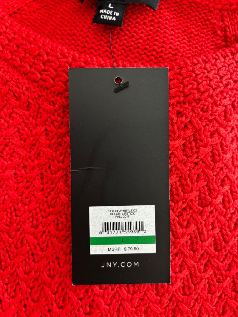 Jones New York Crew Neck Sweater Red Size L - Picture 10 of 11